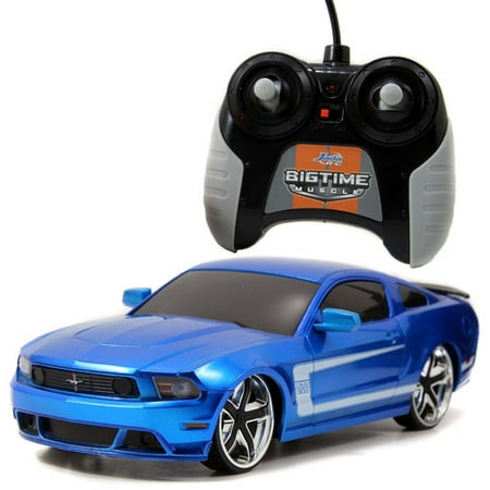 Jada Toys Big Time Muscle R/C 2012 Ford Mustang Boss 302, Blue