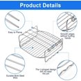 thumbnail image 3 of 2 Pcs Air Fryer Accessories, 7 Inch Multi-Function Double Layer Rack with Skewer, Air Fryer Racks with 4 Barbecue Sticks for All Brands of Air Fryer, 3 of 5