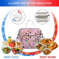 thumbnail image 4 of Pink Halloween Elements Pattern Womens Lunch Box for Work,Insulated Large Lunch Bag for Tween and Teen,Loncheras Para Mujer,Leakproof Adult Lunch Bag for Work,Beach,Travel,Picnic,Camping, 4 of 7