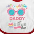 thumbnail image 4 of Inktastic Happy Birthday Daddy Boys or Girls Baby Bib, 4 of 4