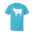 thumbnail image 2 of Wild Bobby, Farm Raised Cow Animal Lover Men's Graphic T-Shirt, Light Turquoise, Large, 2 of 3