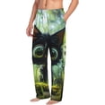 thumbnail image 2 of Daiia Cute Big-Eyed Black Cat Men's Sleep Pant with Pockets and Drawstring,Pajama Pants-X-Large, 2 of 9
