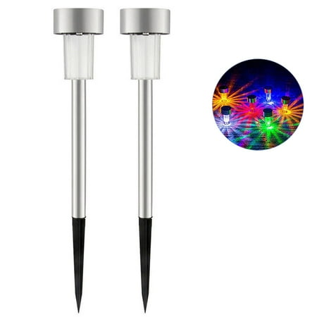 

Solar Pathway Lights 1/2/4/6 Pack 1/2/4/6 Pack Waterproof Solar Pathway Lights Solar Lights For Walkway Path Driveway Patio Yard & Lawn Silver 2pc Colorful Gradient