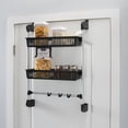thumbnail image 5 of Organize It All 2 Basket over the Door Storage Organizer, Black, 5 of 10