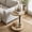 Wood Color, variant on StarZe Adjustable Height C Shaped End Table,360° Swivel Side Tables with Wheel for Livingroom, Bedroom,Walnut.
