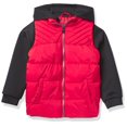 thumbnail image 1 of Perry Ellis Boys' 2fer Puffer Vest Hooded Neoprene Jacket, Red, 4, 1 of 2
