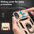 thumbnail image 7 of JTCASES for iPhone XR Case, Heavy Duty Protection Magnetic Car Mount Rotating Stand [Slide Camera Window] Rugged Shockproof Anti-fall Shell for iPhone XR, Gold, 7 of 7