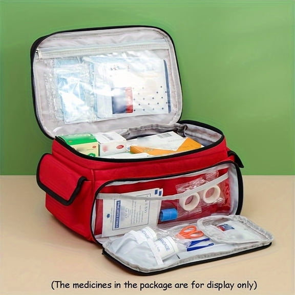 Travel Medicine Bag Organizer, Medicine Organizer Storage, Pill Bottle Organizer Storage, Medication Organizer for Home, Medicine Kit, Travel Emergency Kit (Bag Only), Shelf Baskets