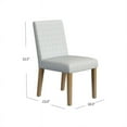 thumbnail image 3 of HomePop Classic Upholstered Dining Chair, Cream Mini Grid Pattern, 3 of 9