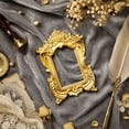thumbnail image 4 of 5 Pack Vintage Gold Mini Picture Frames, Resin Ornate Photo Holders with Round Irregular Shapes, for Jewelry Cosmetic Display, Home Tabletop Decor, Wedding Favor Gift, 4 of 6