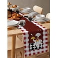 thumbnail image 3 of Table Runners 120 Inches Long Dress Scarves, Fat Chef Farmhouse Coffee/Dining/Kitchen Table Runner for Living Room, Red Gourmet Kitchen Red Black Buffalo Plaid 13x120 Inch, 3 of 7