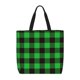 thumbnail image 1 of Easygdp Buffalo Plaid Green Black Bolsa Tote para Mujer, Bolso de Hombro para Trabajo, Playa, Viajes, Compras y Supermercado, 1 of 7