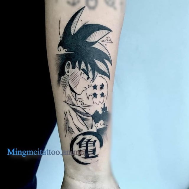 Calcomanías De Anime Dragon Ball Tatuajes Temporales Patrón De Dibujos Animados Arte Durable Realista Falso Tatuaje Pegatinas Para Brazo Mano Muslo Cuerpo