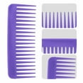 thumbnail image 3 of FACEGA 5Pcs Comb Handleless Easy-To-Clean Hair Brush Portable Travel Mini Brush for Women and Men,Purple, 3 of 4