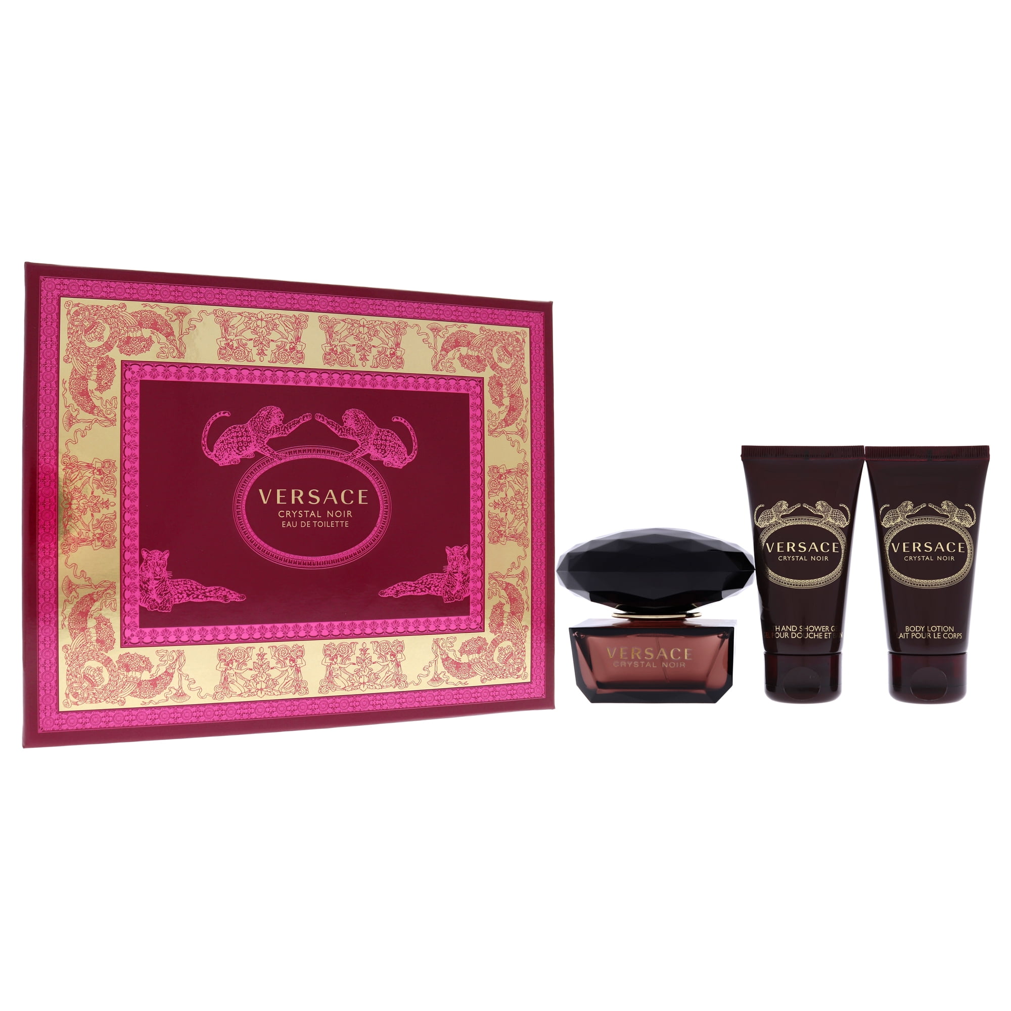 Versace クリスタル　ノワール３点セット！ ！！夢！！ Versace Crystal Noir by Versace 3pc Gift Set EDT 1.7 oz +