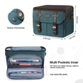 thumbnail image 3 of Mosiso Camera Case Crossbody Shoulder Messenger Bag, DSLR/SLR/Mirrorless Photography Vintage PU Leather Flap Gadget Bag with Rain Cover for Canon/Nikon/Sony Camera and Lens, Teal Green, 3 of 7