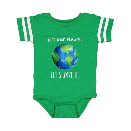 

Inktastic It s Our Planet Let s Save It Earth Day Gift Baby Boy or Baby Girl Bodysuit