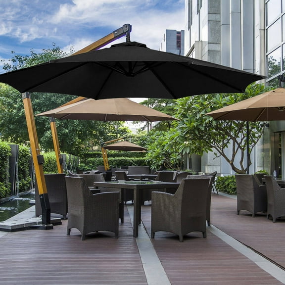 CIMAXIC Black Replacement Umbrella Fabric Cloth 1-Pack Material for Outdoor Umbrella Repair