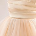 thumbnail image 6 of ZHOGXU Kids Elegant Girls Sleeveless Color Block One Shoulder Lace Layered Tulle Ball Gown Princess Dress Birthday Party Outfit, 6 of 8