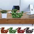 thumbnail image 4 of YANHAIGONG Green Wooden Dragon Statue,Chinese Dragon Desktop Ornament , Lunar New Year Wooden Dragon Figurine Ornament for 2024 Chinese New Year Blessing Souvenir Gift Office Home Tabletop Decor, 4 of 4