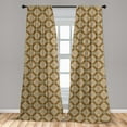 thumbnail image 5 of Ambesonne Oriental Curtains, Middle Eastern Motifs, Pair of 28"x95", Pale Brown Pale Blue, 5 of 5