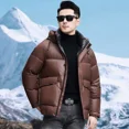 thumbnail image 3 of Chaqueta de plumón de invierno 2024, nueva ropa de diseñador de lujo para hombre, abrigo corto grueso, plumón de ganso ultraligero con capucha ligera, 3 of 5