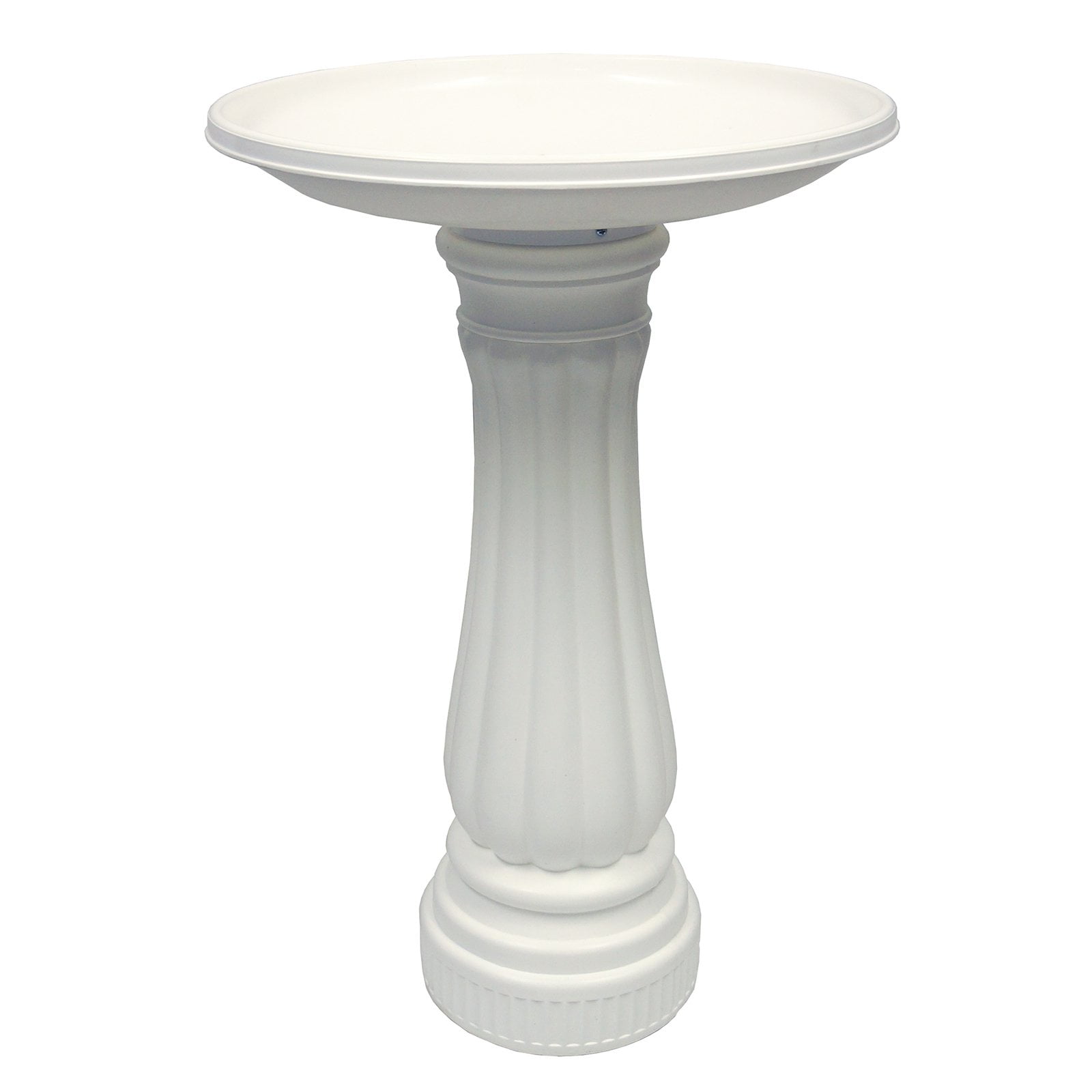 Union 61010 25" x 17" White Round Birdbath by Union Products
