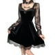 thumbnail image 2 of WILLBEST Vestidos de Lino para Mujer Vestido Negro de Manga Transparente para Mujer Vestido Gótico de Vendaje de Encaje Punk Grande​​, 2 of 2
