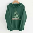 thumbnail image 2 of lulshou Hoodies for Women Christmas Print Sweatshirt Festive Holiday Long Sleeve Pullover for Family Gathering, Green, L, 2 of 6