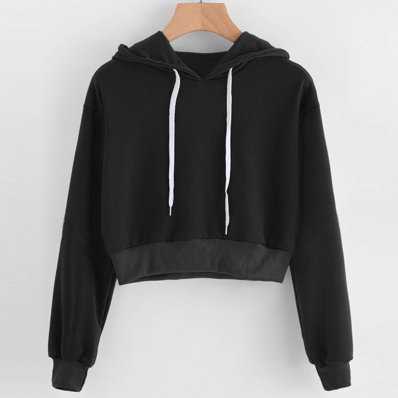 Buy Women s Drawstring Crop Sweatshirt Hoodie at Ubuy Sri Lanka