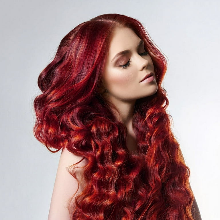 VOODOO Red Hair Dye (Fire Engine Bright Red) 8 Oz | Vegan Intermixable  Temporary Hair Color | Cruelty-Free | Non-Drippy, Creamy, & Vibrant |  Sulfate