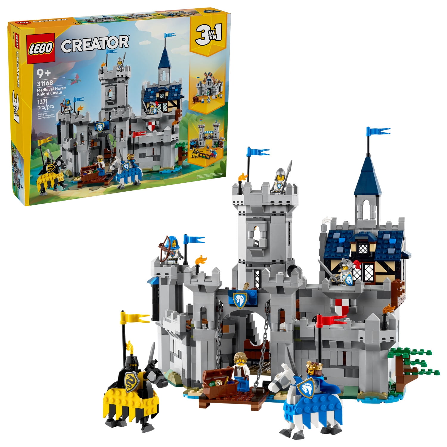 LEGO, Medieval Castle, 3 in 1 with Dragon, Minifigures, 1426