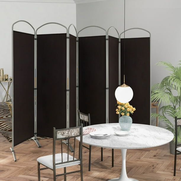 Costway Biombo Plegable de 6 Paneles Separador de Espacios de Pantalla de Tela para Porche Oficina Sala de Estar 331 x 51 x 188 cm