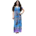 thumbnail image 2 of Paisley Printed V Neck Elastic Waist Short Sleeve Maxi Dress, 2 of 8