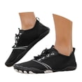 thumbnail image 3 of lnmuld Men Women Barefoot Shoes, Breathable Mesh Shoes for Water Yoga Fitness Hiking Color:Black,Size:7.5, 3 of 8