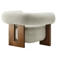 thumbnail image 6 of Accent Chair, Gray, Fabric, Wood, Living Room Lounge Cafe Lobby Hospitality Restaurant, Modern Contemporary, HB37383, 6 of 9