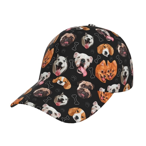 Fotbe Different Breeds Of Dogs Gorro Clásico de Béisbol, Gorra Ajustable con Broche Snapback, Gorro de Exterior de Algodón Suave