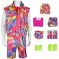 thumbnail image 2 of Barbie Retro deportes Yoga patinaje traje con sombrero y rodilleras conjunto para vestir Halloween carnaval cumpleaños fiesta de disfraces trajes, 2 of 4