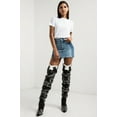 thumbnail image 4 of Cape Robbin Kelsey-21 Black/White Thigh High Over knee Cowgirl Boots (Black/White Stitch, 7.5), 4 of 5