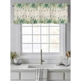 thumbnail image 4 of Green Leaf Valances for Windows Pastoral Plant Summer Leaf Vintage Linen Rod Pocket Curtains Valance Short Window Treatment Drapes for Living Room, Bedroom Bathroom 60"&nbsp;W x 18" L, 4 of 5
