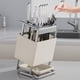 thumbnail image 4 of Organizador de Cuchillos de Acero Inoxidable - Soporte Multiranura de Acero Inoxidable 304 para Encimera o Pared con Orificios de Drenaje, En Blanco o Negro., 4 of 7