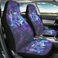 thumbnail image 3 of Renewold Wolf Butterfly Galaxy Car Seat Cover Set Car Seat Protection Breathable Soft Front Seat Cushion for Men Women Washable Easy to Install, 3 of 7