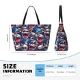 thumbnail image 4 of Honeii rock Skull blue record for Tote Bag with Adjustable Strap,Beach Bag, Waterproof Sandproof Beach Tote Bag, Large Capacity Foldable Beach Bags, 4 of 7