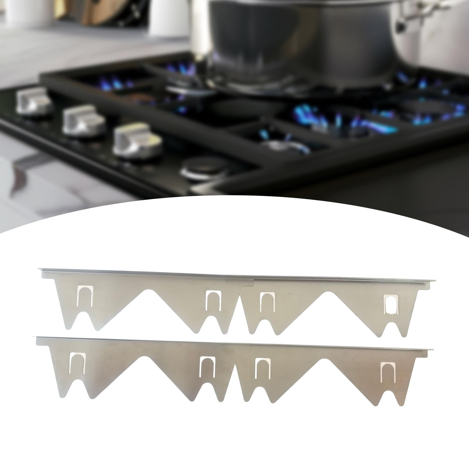 Esquirla Stainless Steel Stoves Gaps Covers Oven Side Filler Seals Refrigerator Heat Resistant Fills Gaps Stoves Guards Kitchen Filler silvery