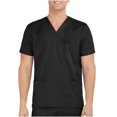 thumbnail image 1 of Hombres Tops Manga corta con cuello en V Tops Uniforme de trabajo Color sólido con bolsillos Blusa Pompotops  oipoqjl34065, 1 of 8