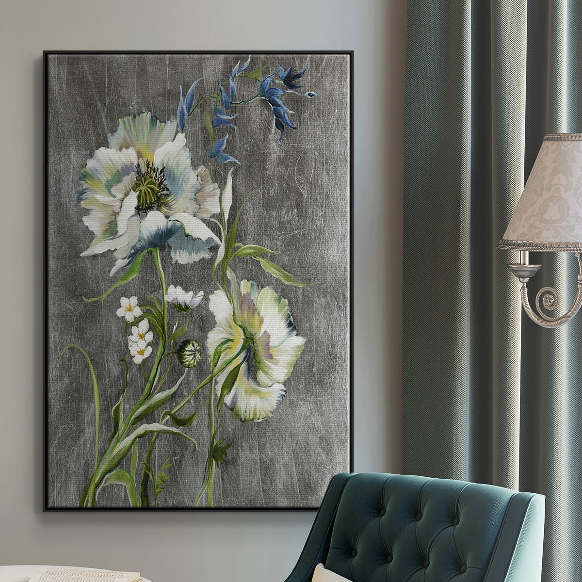 Sunny Sunday I Framed Premium Gallery Wrapped Canvas - Ready to Hang - 25 x 37 - Black Floating Frame