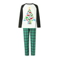 thumbnail image 2 of Family Matching Christmas Pajamas, Cartoon Dinosaur Print Long Sleeved Tops+Plaid Pattern Trousers Sleepwear, 2 of 10