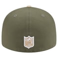 thumbnail image 4 of Men's New Era Light Beige/Olive Pittsburgh Steelers Two-Tone Color Pack Split Panel 59FIFTY Fitted Hat, 4 of 5