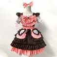 thumbnail image 4 of Disfraz de mucama Lolita en blanco y negro para niñas y mujeres, precioso disfraz de cosplay, vestido sexy con delantal francés, uniforme de sirvienta exótica para cafetería, talla 2XL, 4 of 5