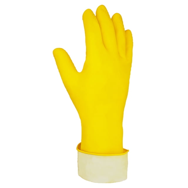 Guante de látex doble capa VITEX Clásico limpia todo amarillo Talla 8